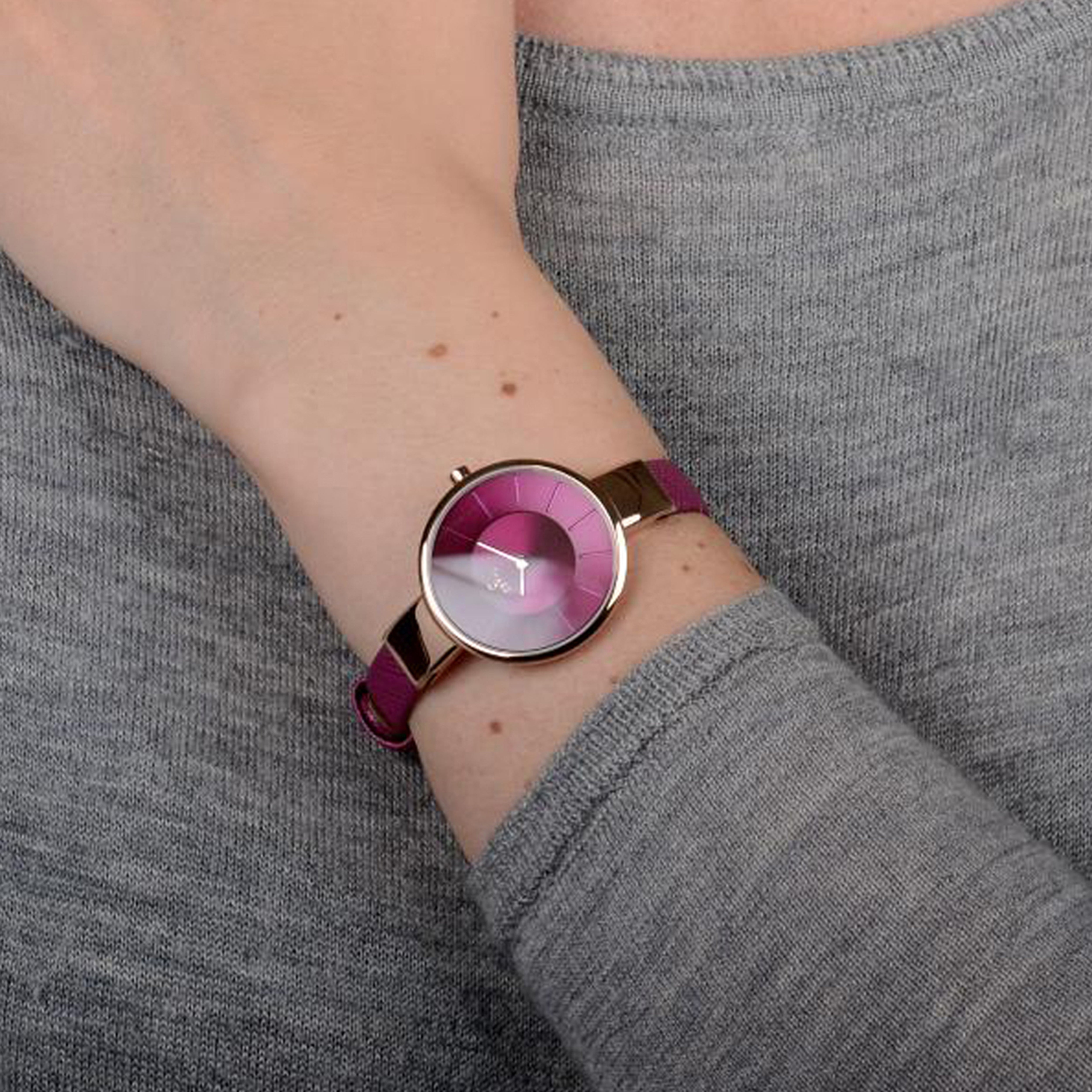 Obaku Sol Cherry Analog Purple Round Dial Women's Watch - V149LXVQRD