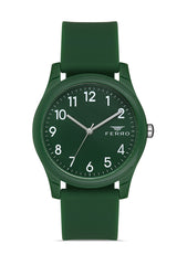 Ferro Polycarbon Analog Green Round Dial Men's Watch - F11342D-ZG