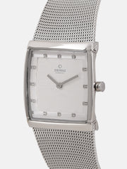 Obaku Lund Lille Steel Analog Silver Square Dial Women's Watch - V102LXCCMC