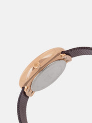 Obaku Lys Walnut Solar Analog Brown Round Dial Women's Watch - V206LRVNMN