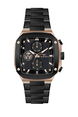 Ferro Eterna Analog Black Rectangular Dial Men's Watch - FM11485A-R