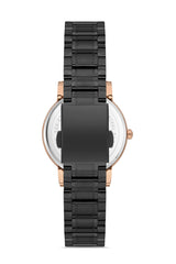Ferro Analog Black Round Dial Women's Watch - F21158A-R