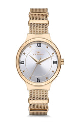 Ferro Analog Silver Round Dial Women's Watch - F21070C-1135-B