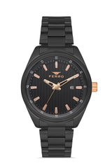 Ferro Trebbiano Analog Black Round Dial Men's Watch - F11240A-G