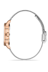 Ferro Analog Silver Round Dial Women's Watch - F40090C-E