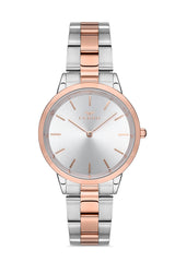 Ferro Analog Silver Round Dial Women's Watch - F21124A-E