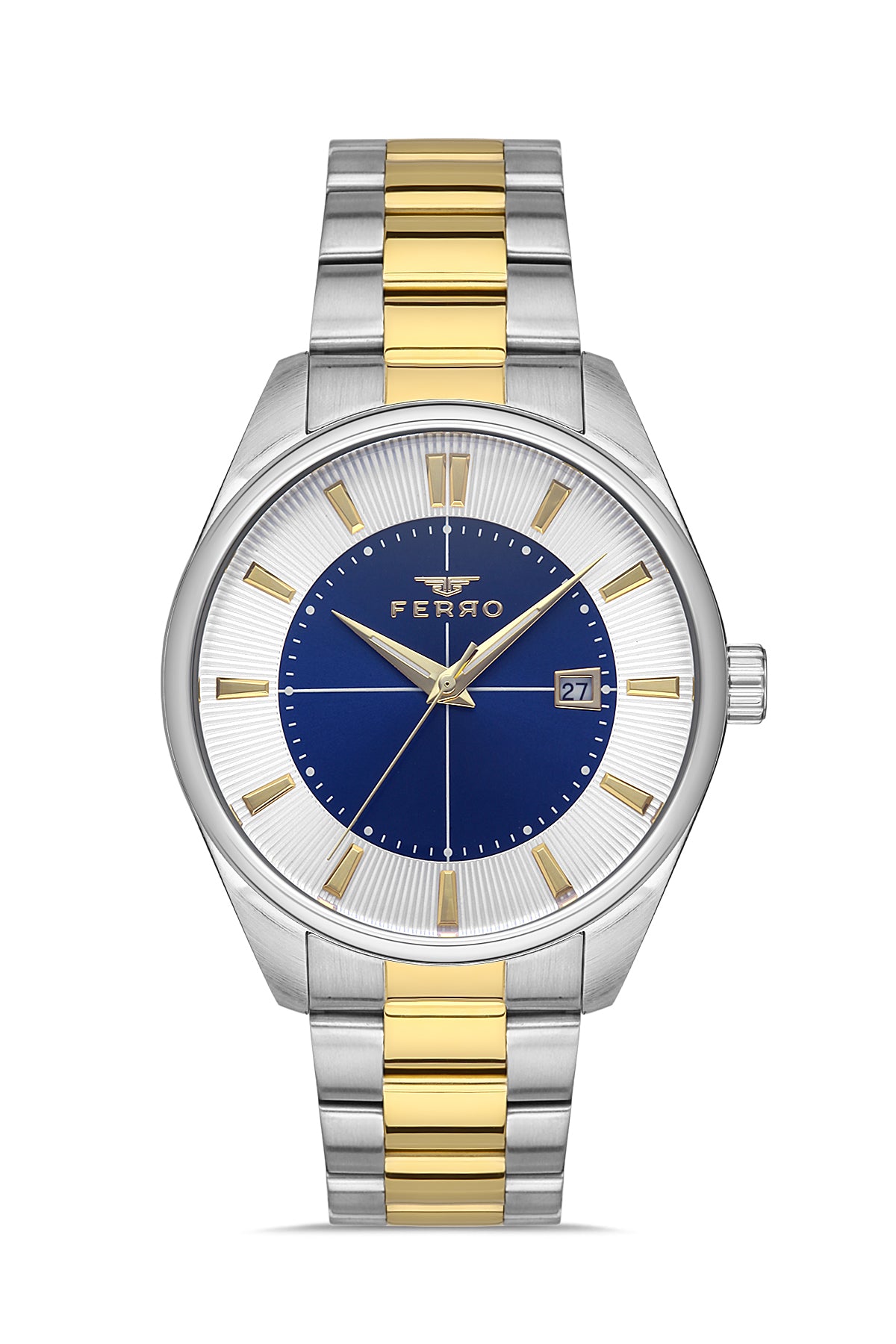 Ferro Trebbiano Analog Blue Round Dial Men's Watch - F11239A-D3