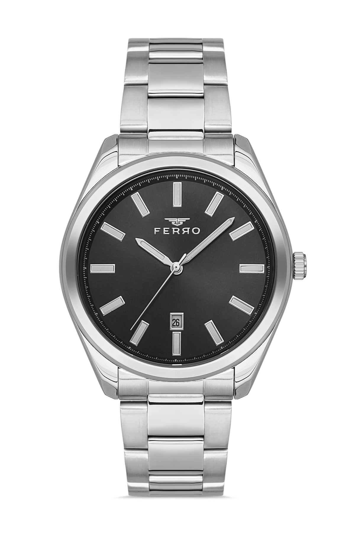 Ferro Analog Black Round Dial Men's Watch - F11160A-A2