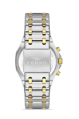 Ferro Capri Blu Chronograph Silver Round Dial Men's Watch - FM11311A-D