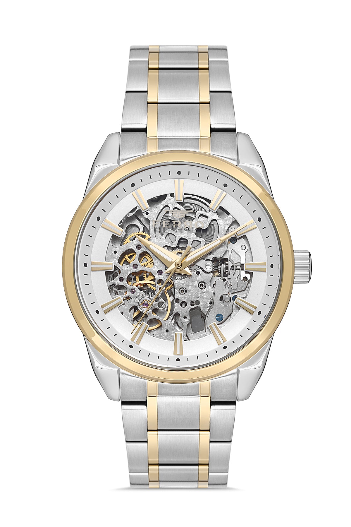 Ferro Roma Eterna Analog Silver Round Dial Men's Watch - FM40106A-D