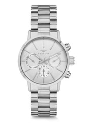 Ferro Multifunction Silver Round Dial Women's Watch - FM81886A-A
