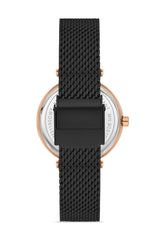 Ferro Analog Black Round Dial Women's Watch - F2665C-R
