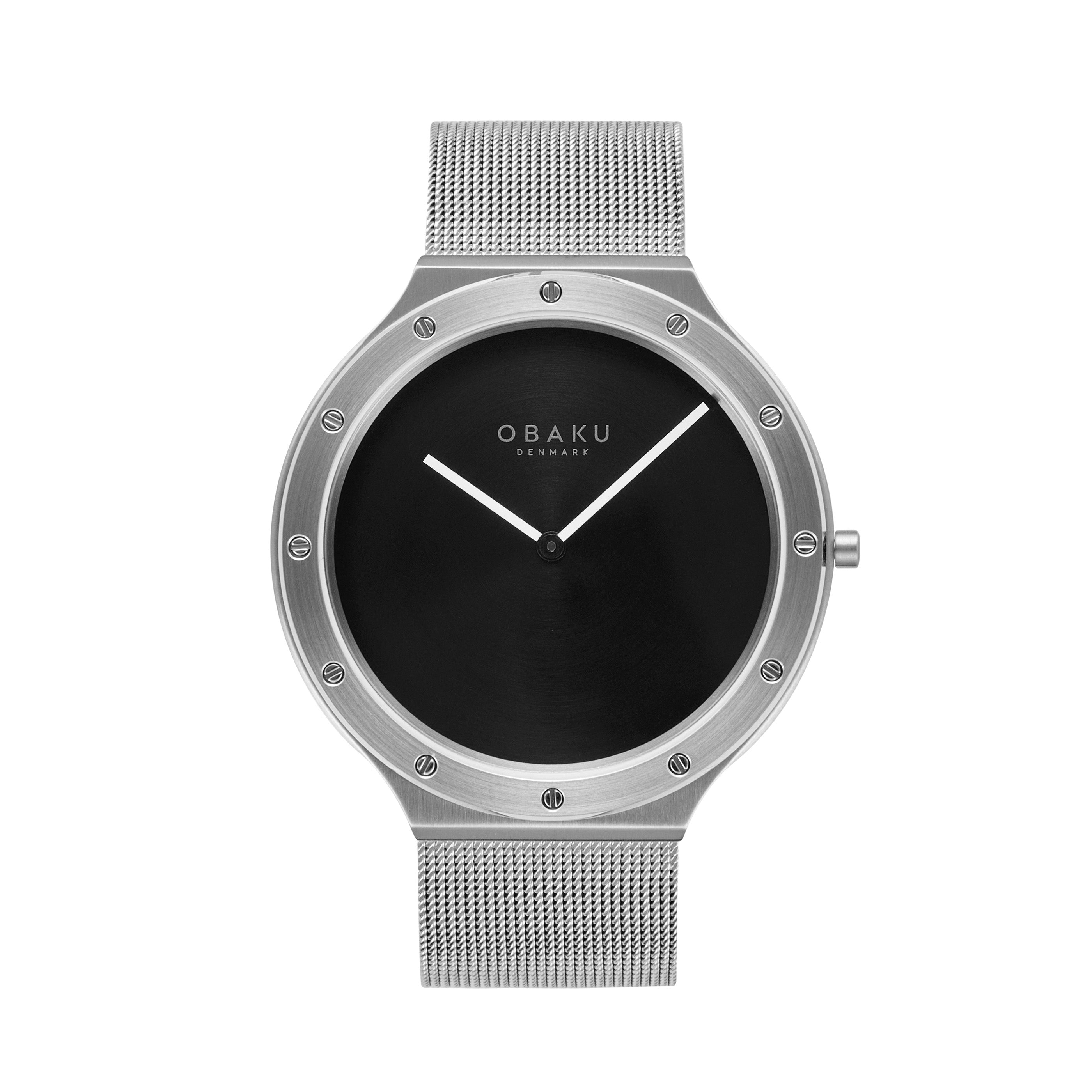 Obaku NOTE ONYX Analog Black Round Dial Men's Watch - V285GXCBMC