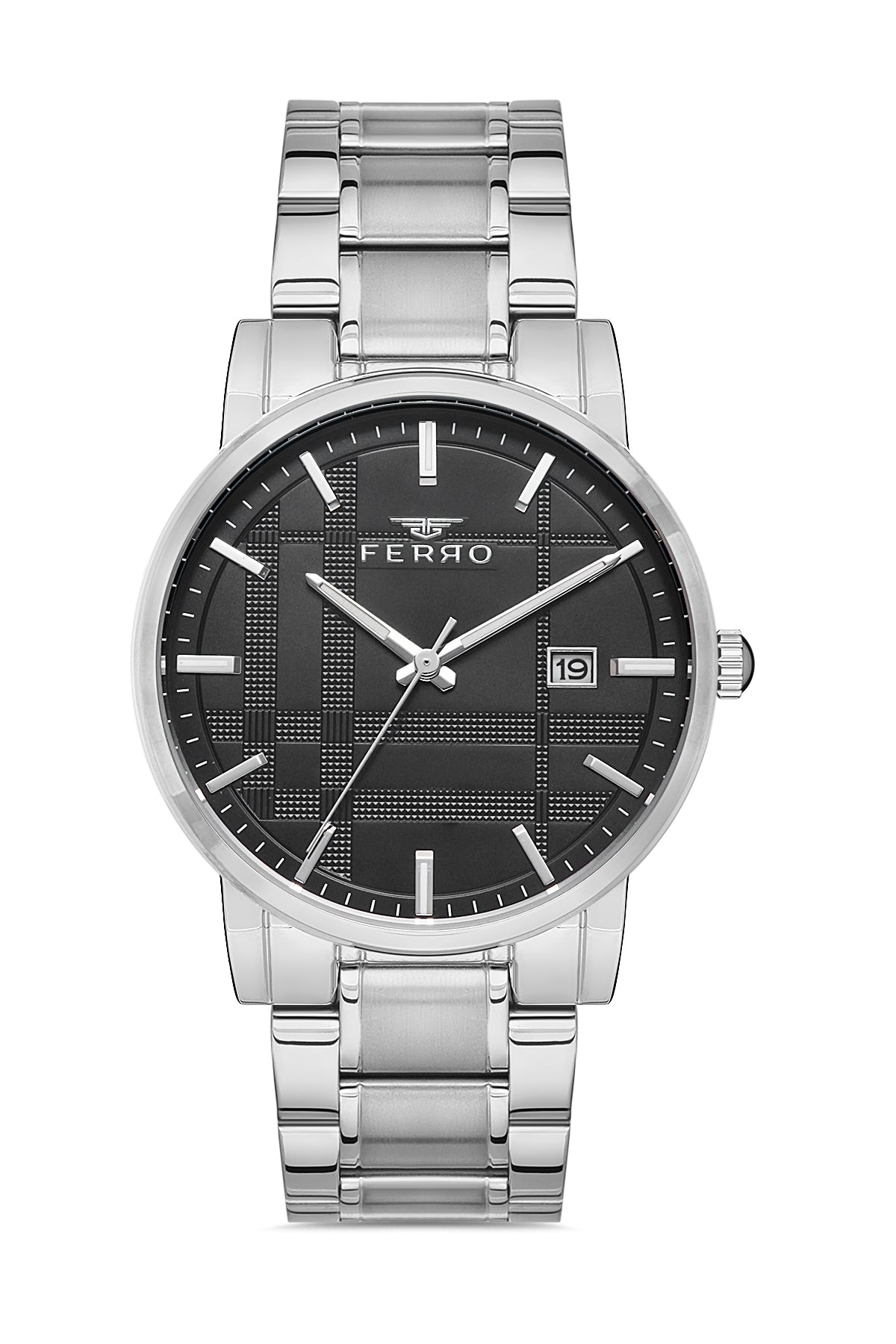 Ferro Analog Black Round Dial Men's Watch - F11183A-A2