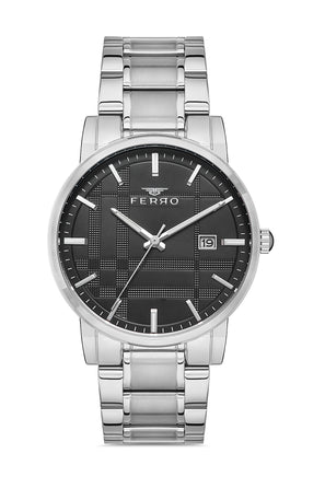Ferro Analog Black Round Dial Men's Watch - F11183A-A2