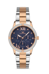 Ferro Sardegna Multifunction Blue Round Dial Women's Watch - FL40096A-E2