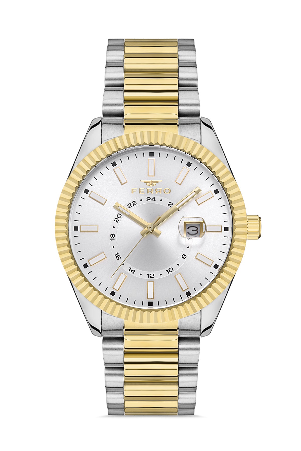 Ferro Cortese Analog Silver Round Dial Men's Watch - F11288A-D