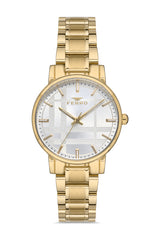 Ferro Analog Silver Round Dial Women's Watch - F21184A-B