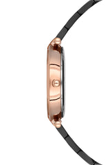 Ferro Analog Black Round Dial Women's Watch - F21128A-R
