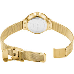 Obaku Vikke Gold Analog White MOP Round Dial Women's Watch - V241LXGWMG