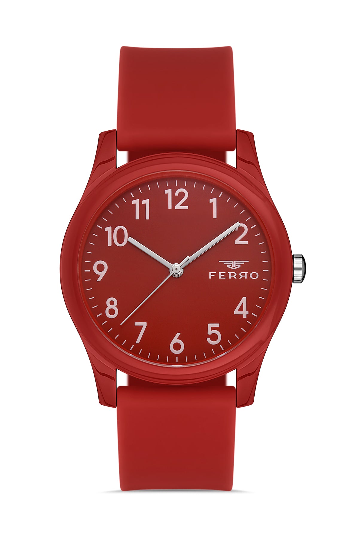 Ferro Polycarbon Analog Red Round Dial Men's Watch - F11342D-ZM