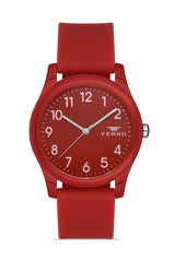 Ferro Polycarbon Analog Red Round Dial Men's Watch - F11342D-ZM