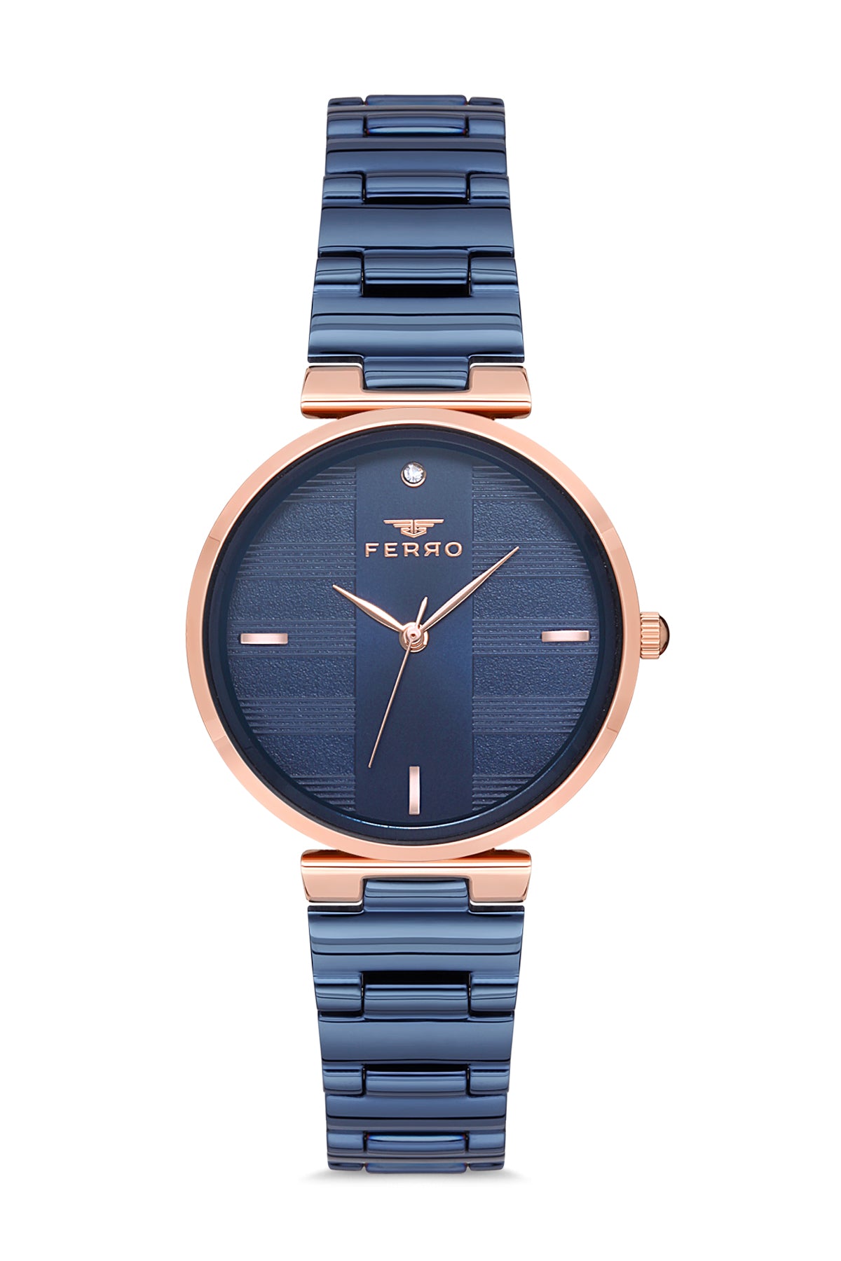 Ferro Analog Blue Round Dial Women's Watch - F21120A-T