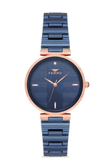 Ferro Analog Blue Round Dial Women's Watch - F21120A-T