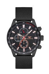 Ferro Chronograph Black Round Dial Men's Watch - FM1856C-G