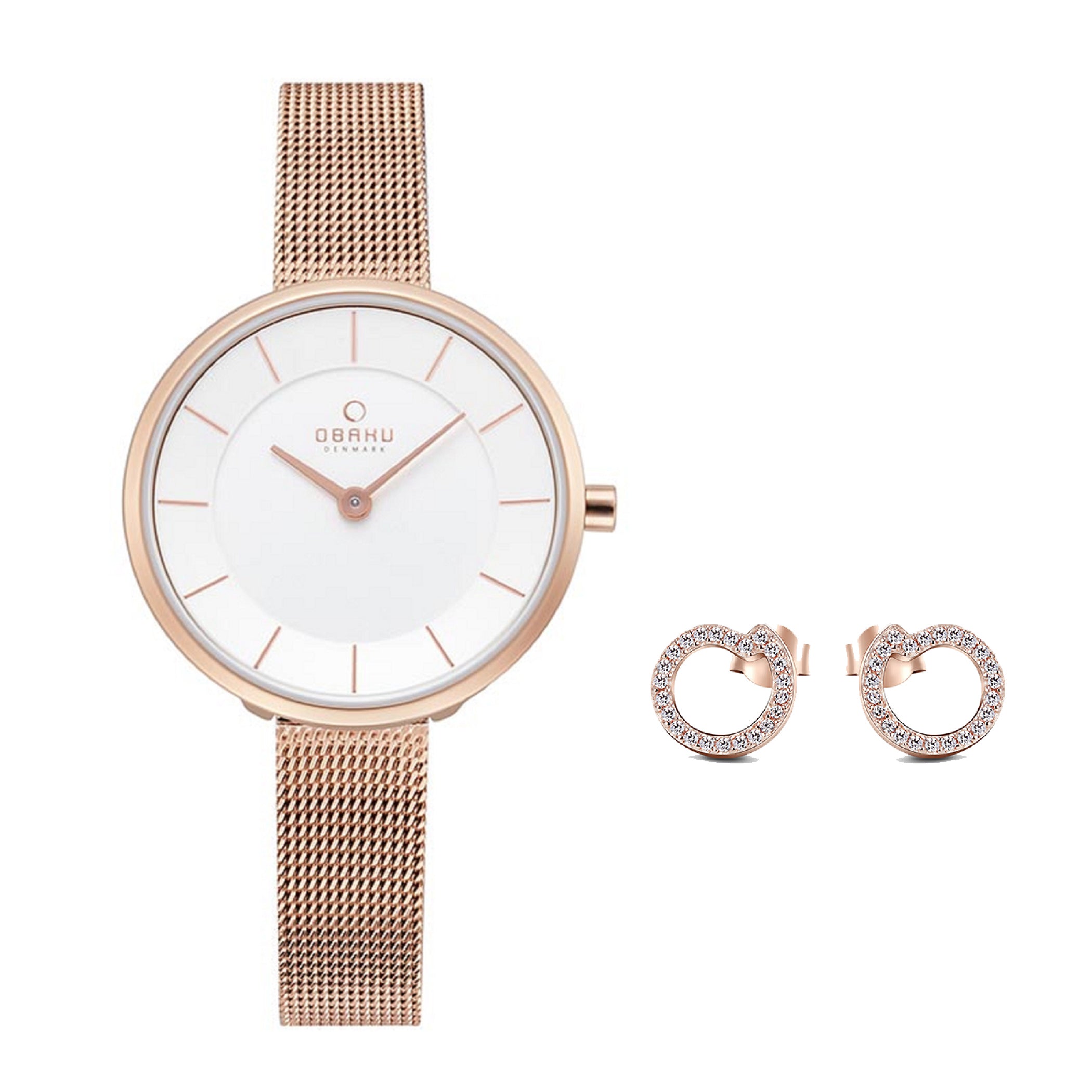Obaku Merian-Walnut Analog White Round Dial Women's Watch - P226LJVIMV