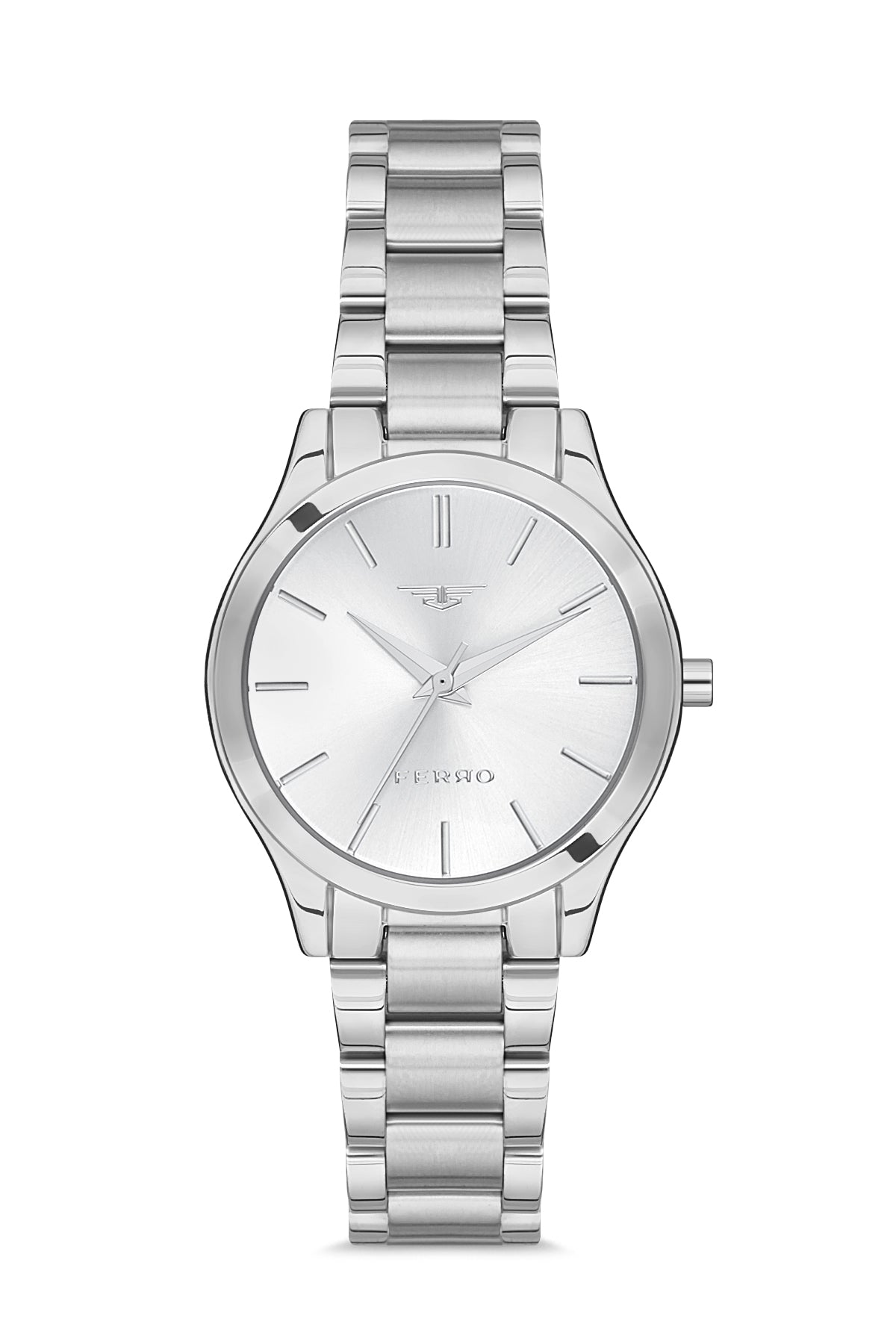 Ferro Analog Silver Round Dial Women's Watch - F21121A-1153-A
