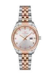 Ferro Analog Silver Round Dial Women's Watch - F21923A-E