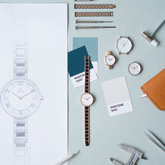 Obaku Vand Cobalt Analog Silver Round Dial Women's Watch - V195LXVISL