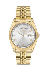 Ferro Analog Silver Round Dial Men's Watch - F11130A-B