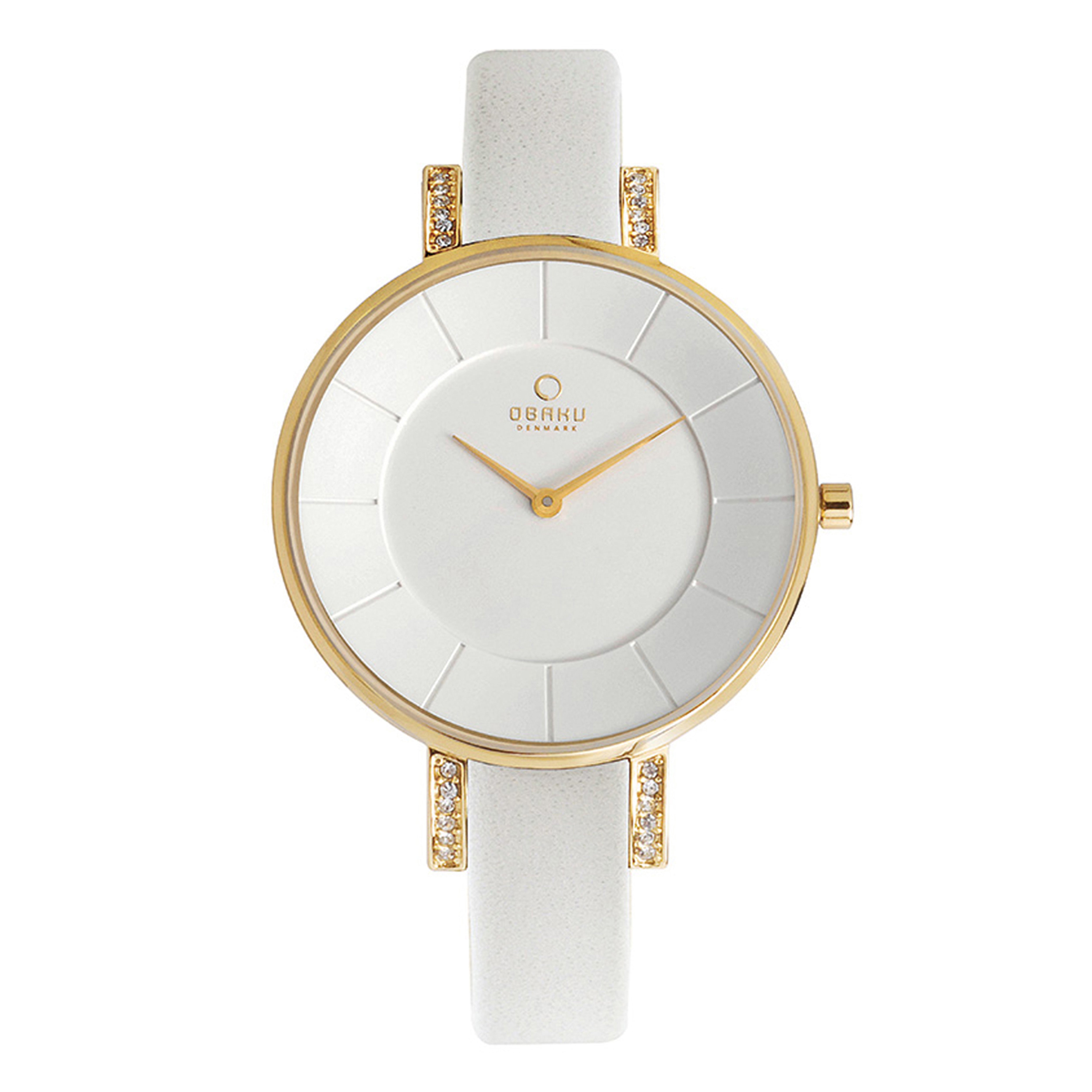 Obaku Lun Cotton Analog Silver Round Dial Women's Watch - V158LEGIRW