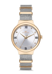Ferro Analog Silver Round Dial Women's Watch - F21070C-1135-D