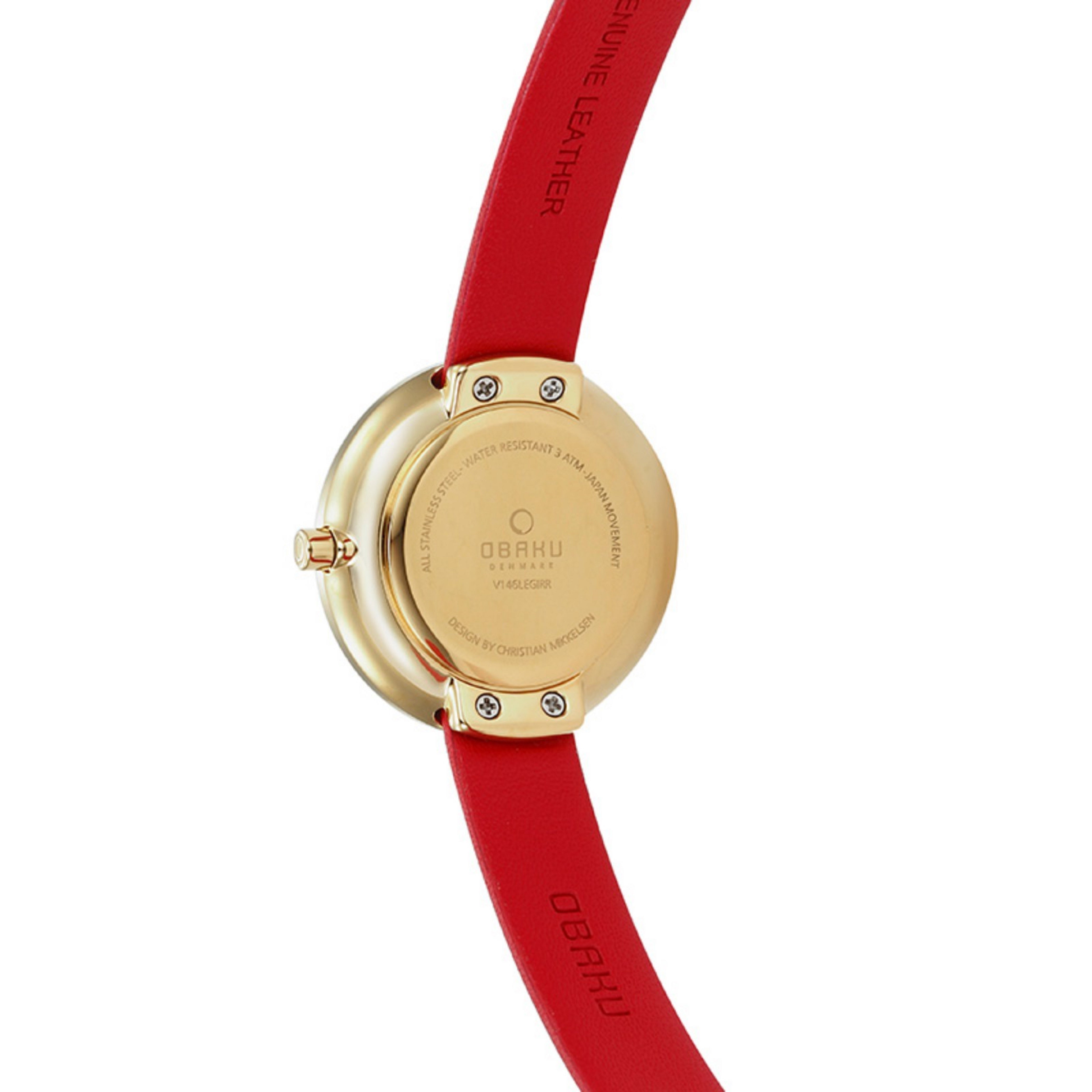 Obaku Stille Glimt Berry Analog Silver Round Dial Women's Watch - V146LEGIRR