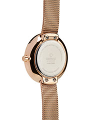 Obaku Stille Glimt Rose Analog White MOP Round Dial Women's Watch - V146LEVWMV