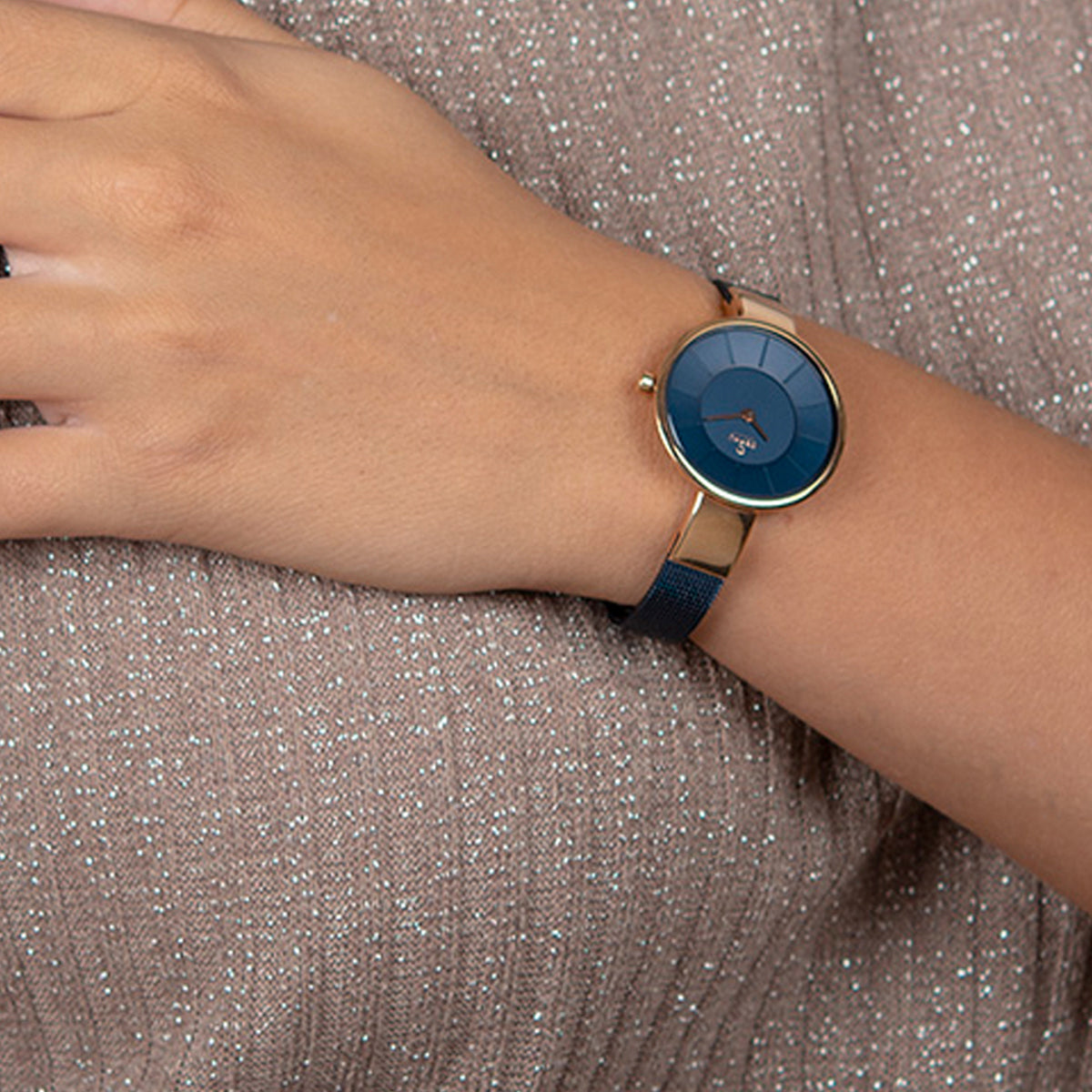 Obaku Sol Navy Analog Blue Round Dial Women's Watch - V149LXVLRA