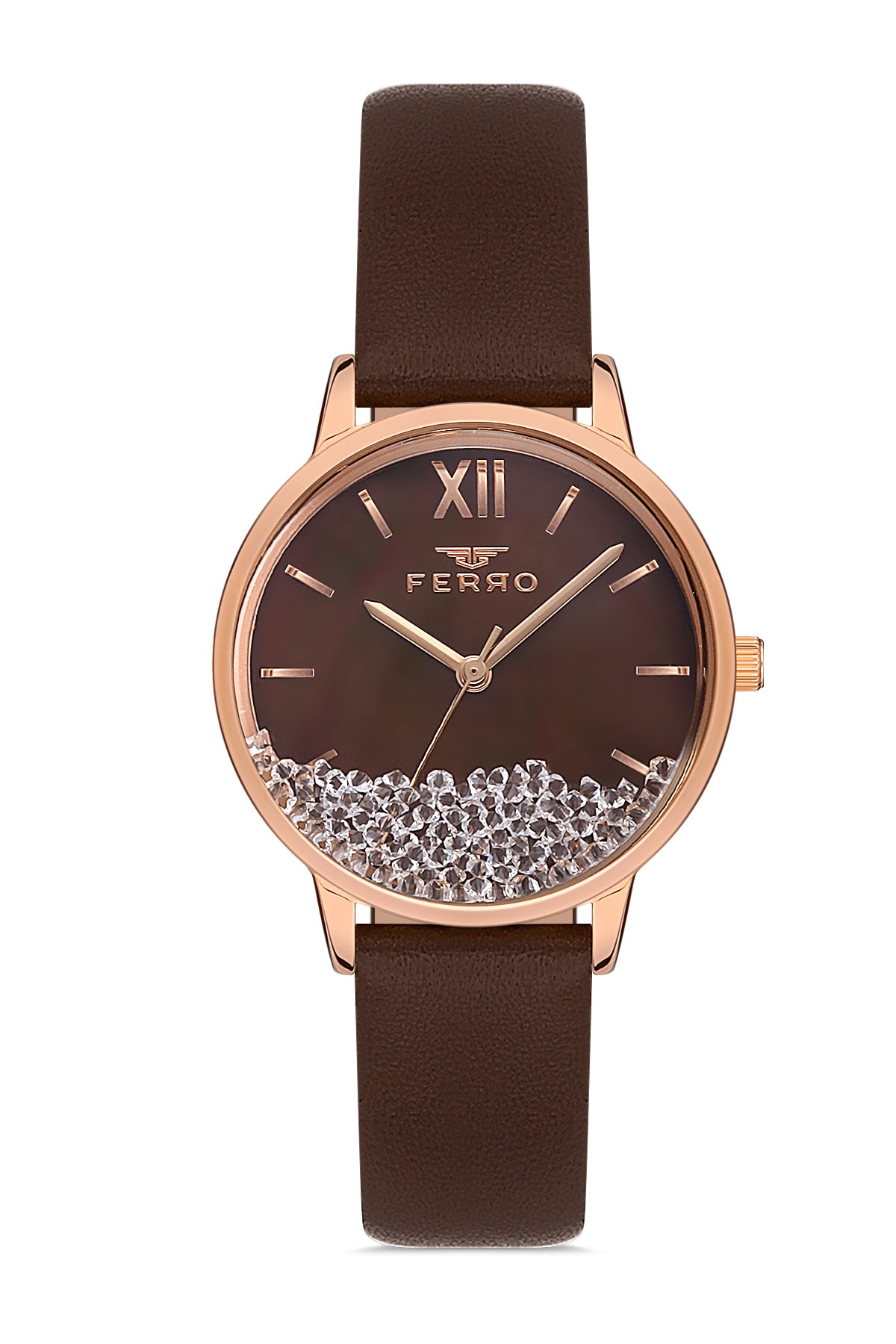 Ferro Lambrusco Analog Silver Round Dial Women's Watch - F21934B-S6