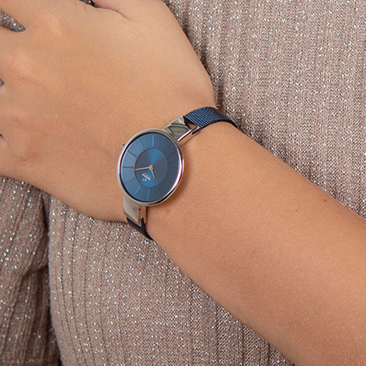 Obaku Sol Arctic Analog Blue Round Dial Women's Watch - V149LXCLML