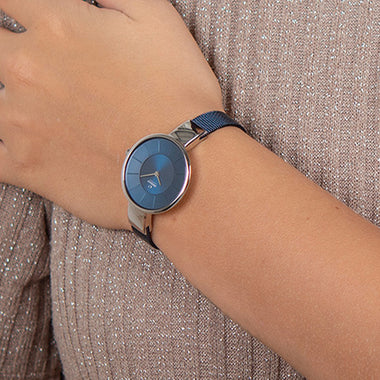 Obaku Sol Arctic Analog Blue Round Dial Women's Watch - V149LXCLML