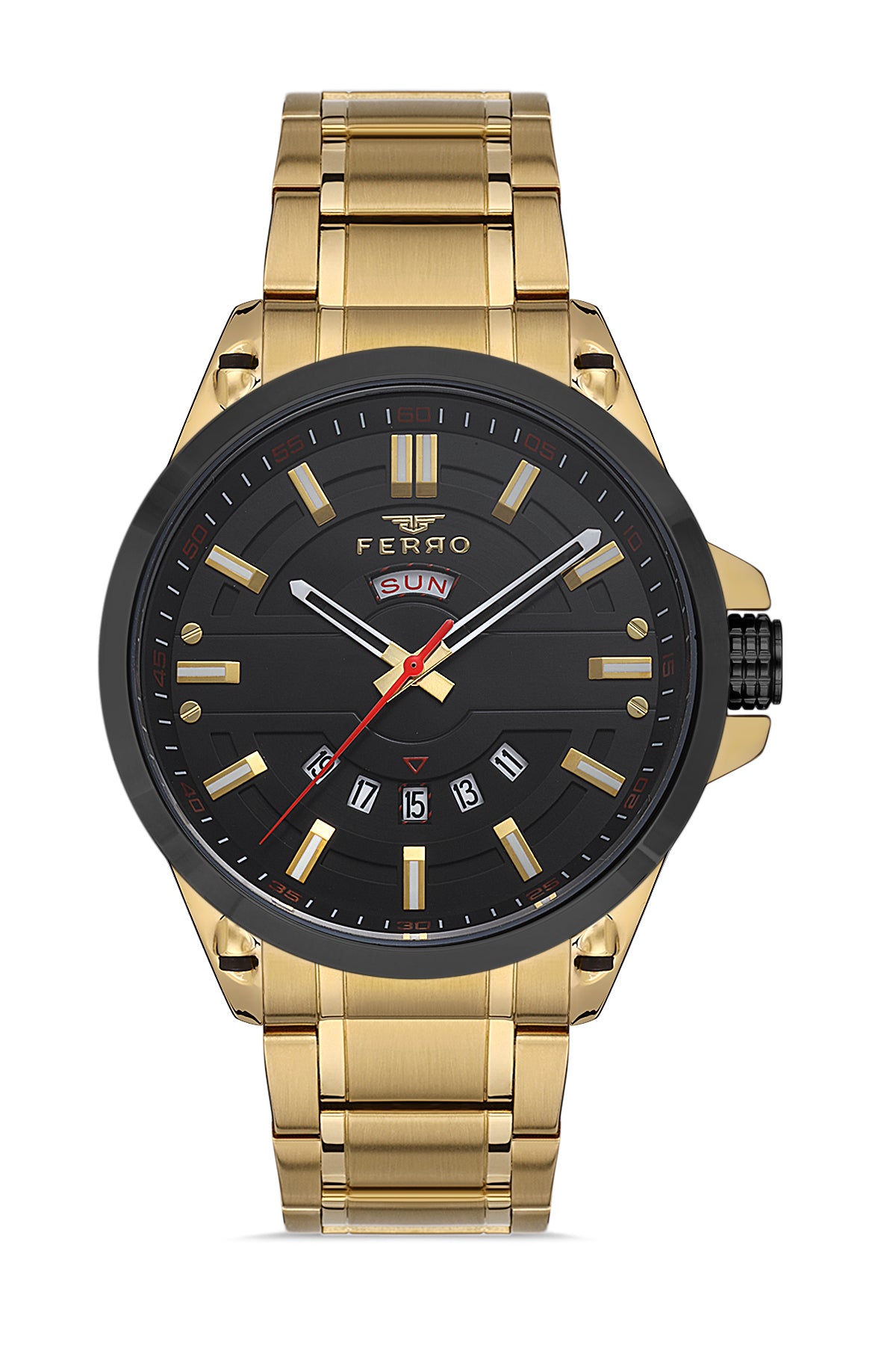 Ferro Montepulciano Analog Black Round Dial Men's Watch - F11201A-N