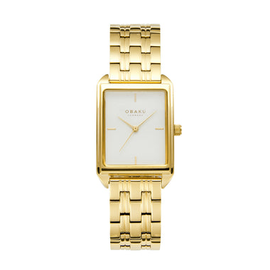 Obaku KAMILLE CIDER Analog Silver WhiteRectangle Dial Women's Watch - V293LXGISG