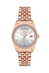 Ferro Analog Silver Round Dial Women's Watch - F21131A-C
