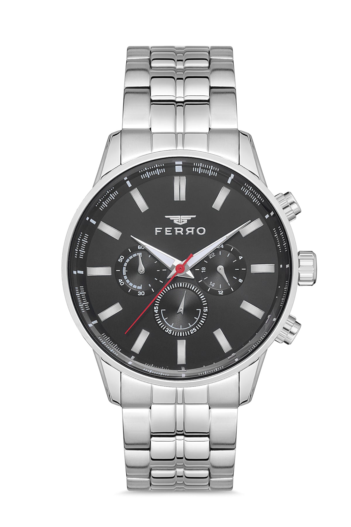 Ferro Chronograph Black Round Dial Men's Watch - FM11084A-A2