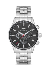 Ferro Chronograph Black Round Dial Men's Watch - FM11084A-A2