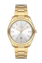 Ferro Analog Silver Round Dial Men's Watch - F11160A-B