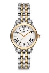 Ferro Analog Silver Round Dial Women's Watch - F2720A-980-D