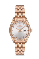 Ferro Analog Silver Round Dial Women's Watch - F21923A-C